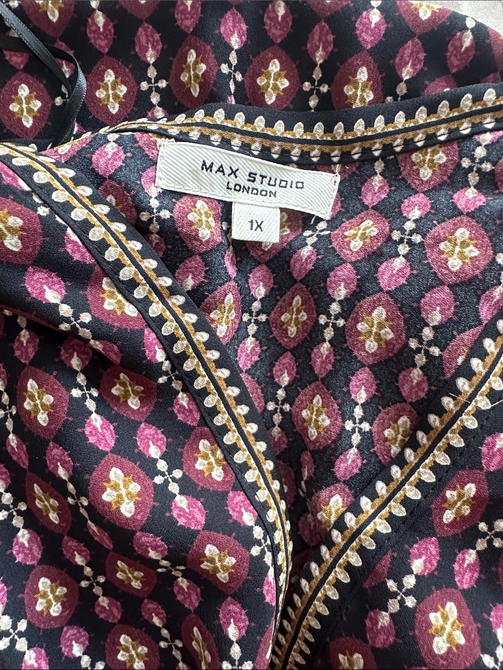 Max Studio Plum Floral Maxi Dress - Picture 2 of 2